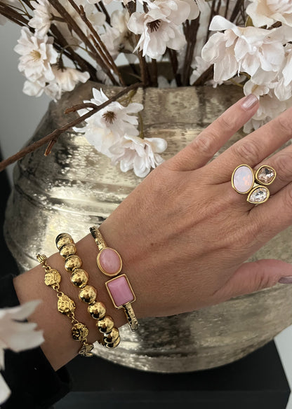 Destiny Stone Bangle | Pink