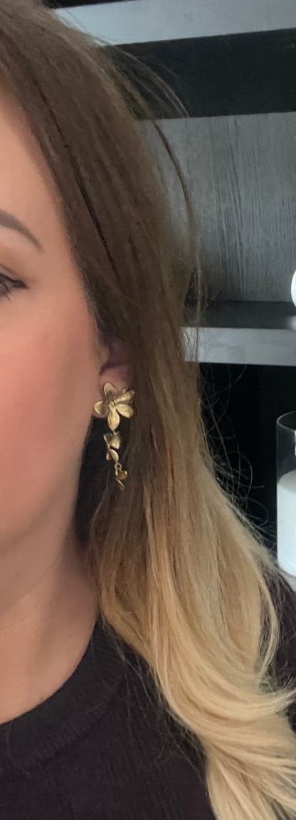 Clip oorbellen Flower