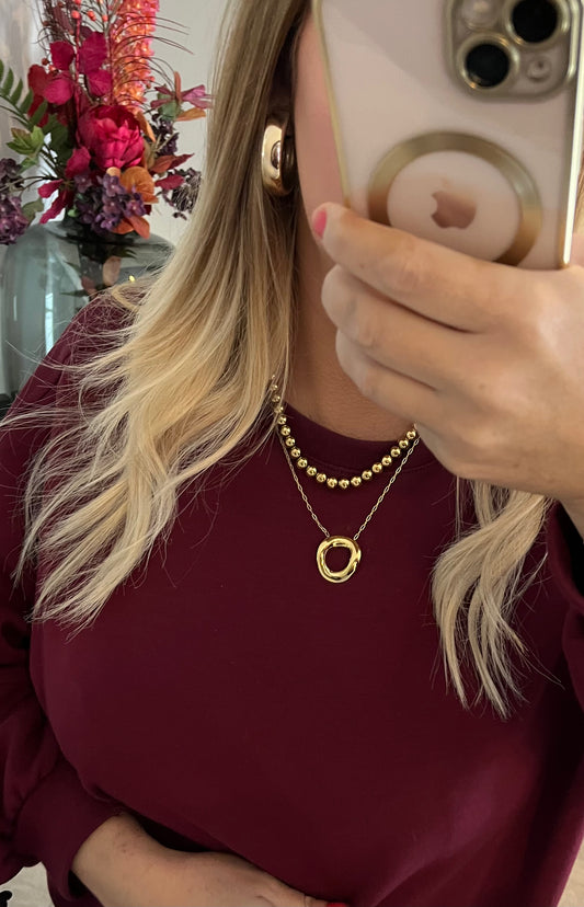 Beads Necklace Celeste | Goud