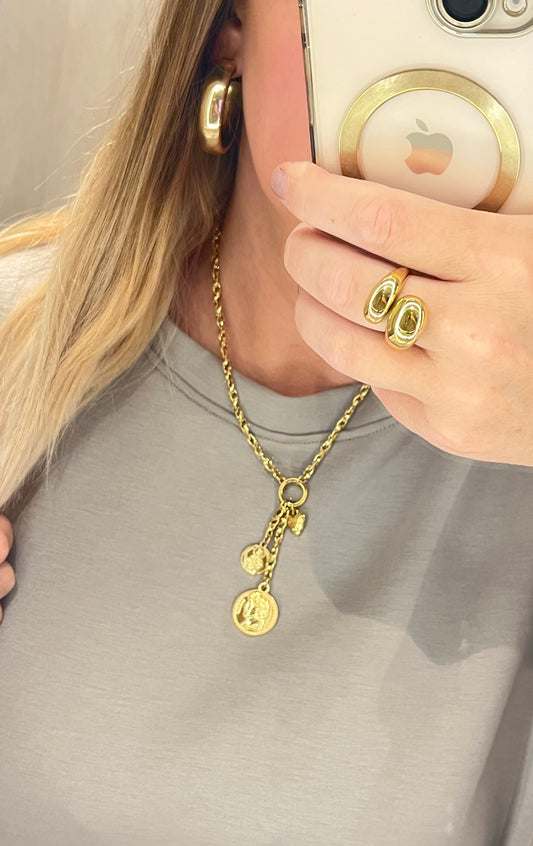 Coins Y Necklace