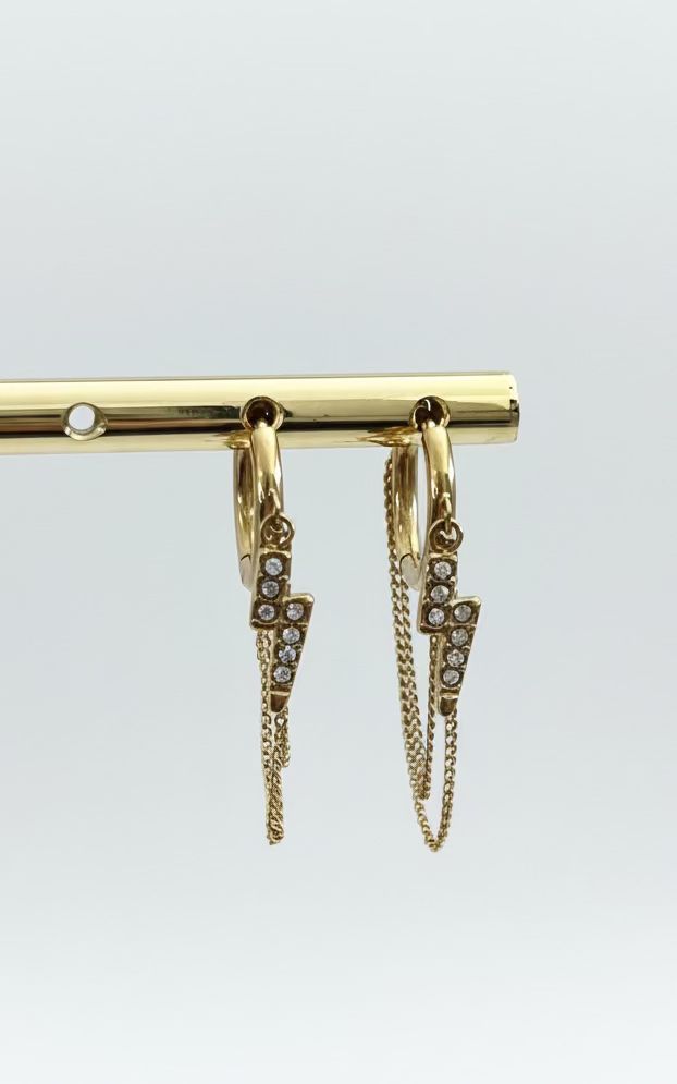 Earrings Lightning | Goud