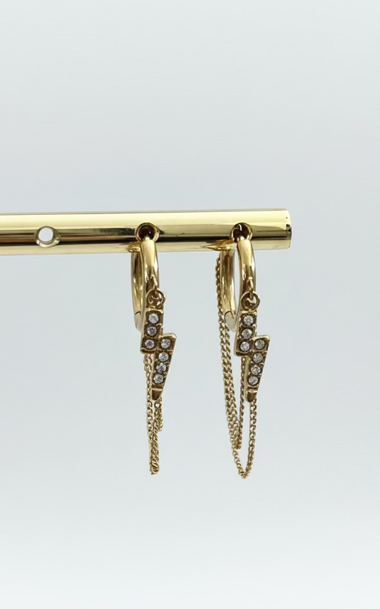 Earrings Lightning | Goud