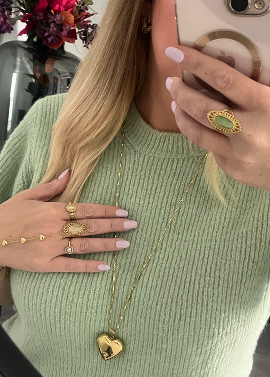 Collier Long Grand Coeur