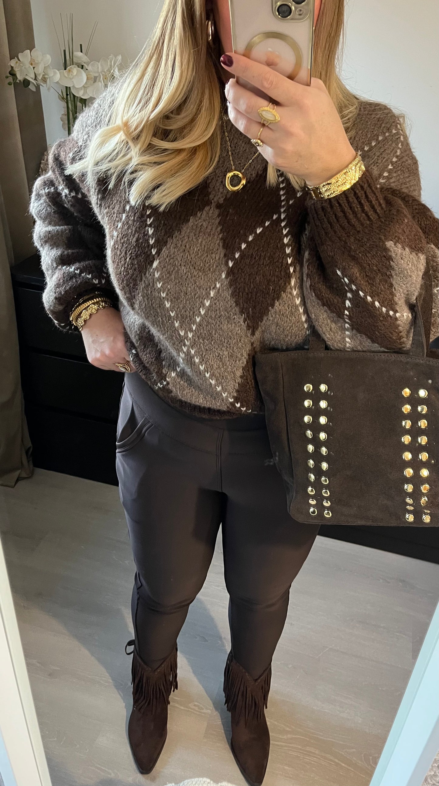 Comfy Broek Isabella | Donkerbruin