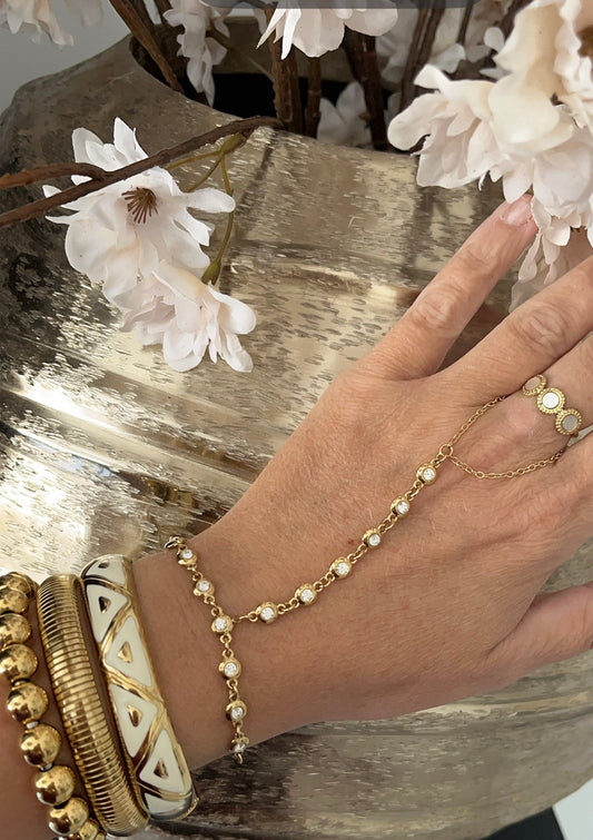 Bohemian Parelmoer Ring