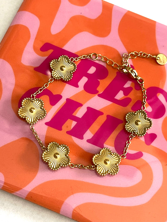 Bracelet Fleurs en Or