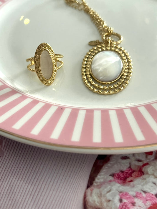 Bague Bohème Pierre Naturelle Petite | R001