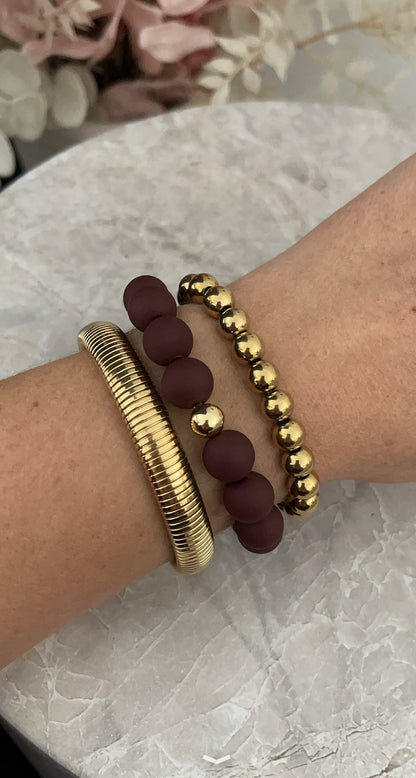 Beads Bracelet | Burgundy