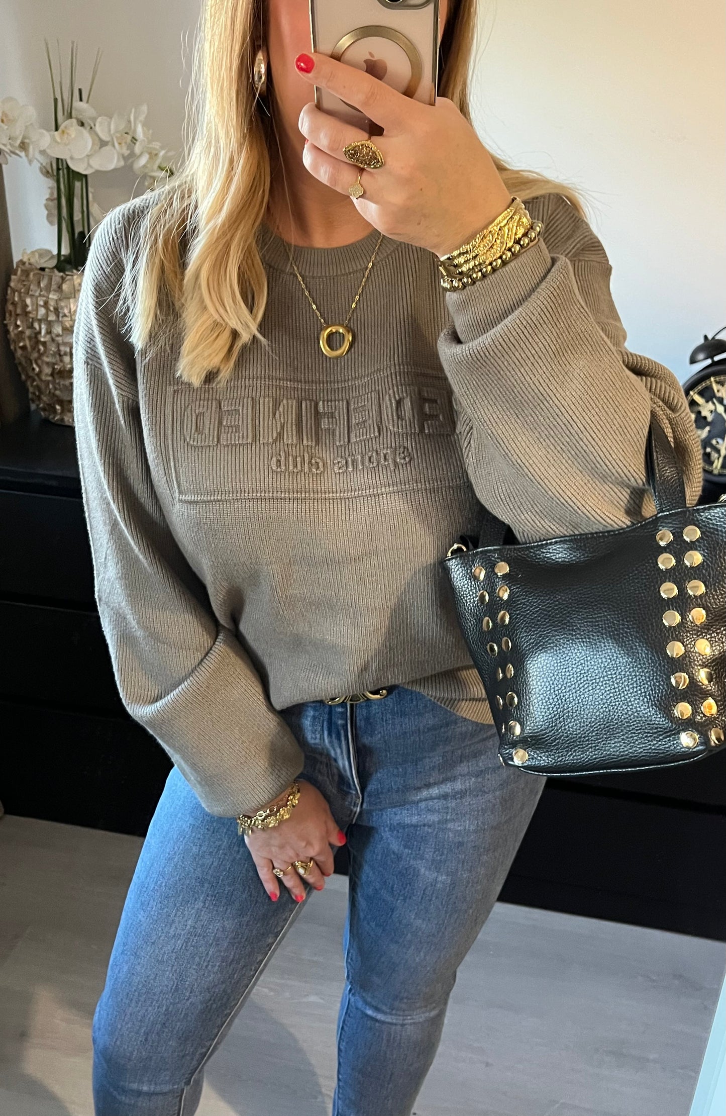 Redefined Ribbed Trui | Taupe