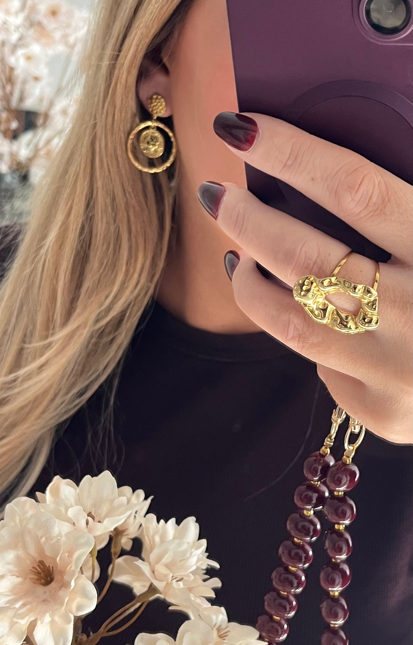 Golden Coin Earrings