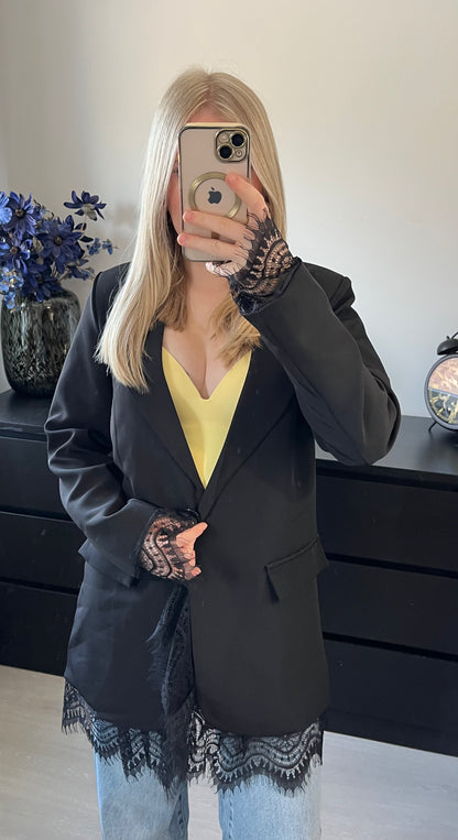 Lace Blazer | Black