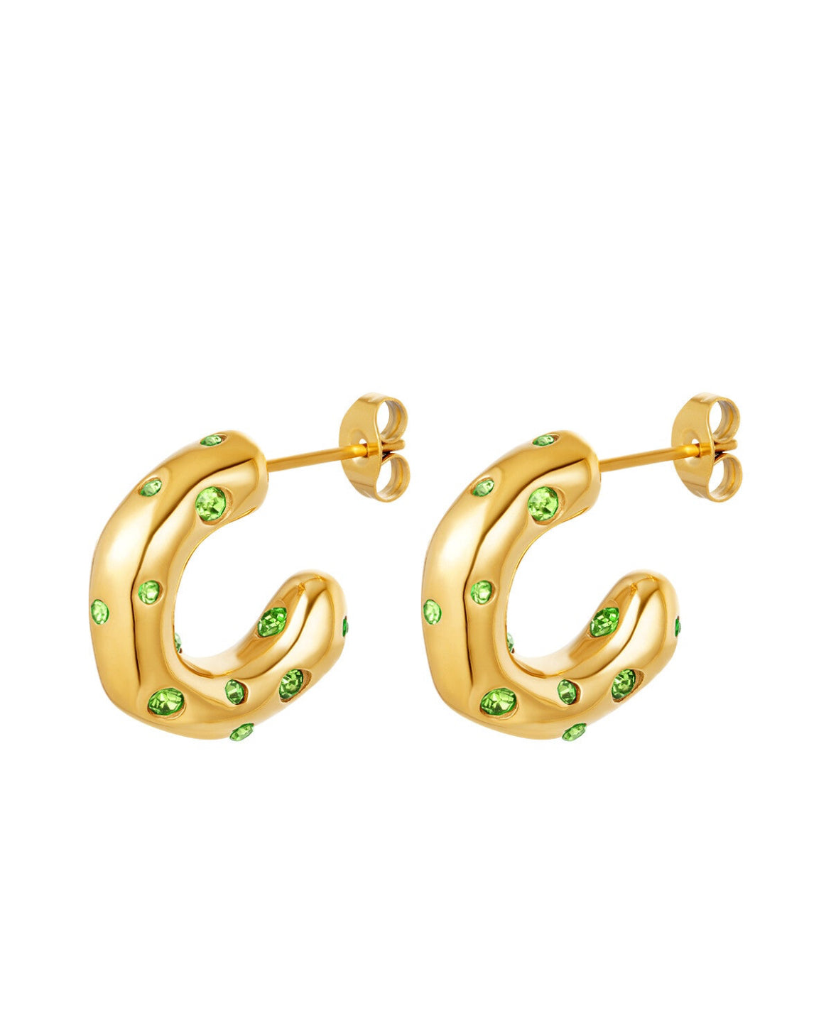Earrings Diamond Green