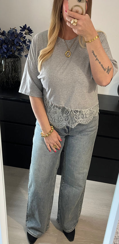 Lace Shirt | Grijs