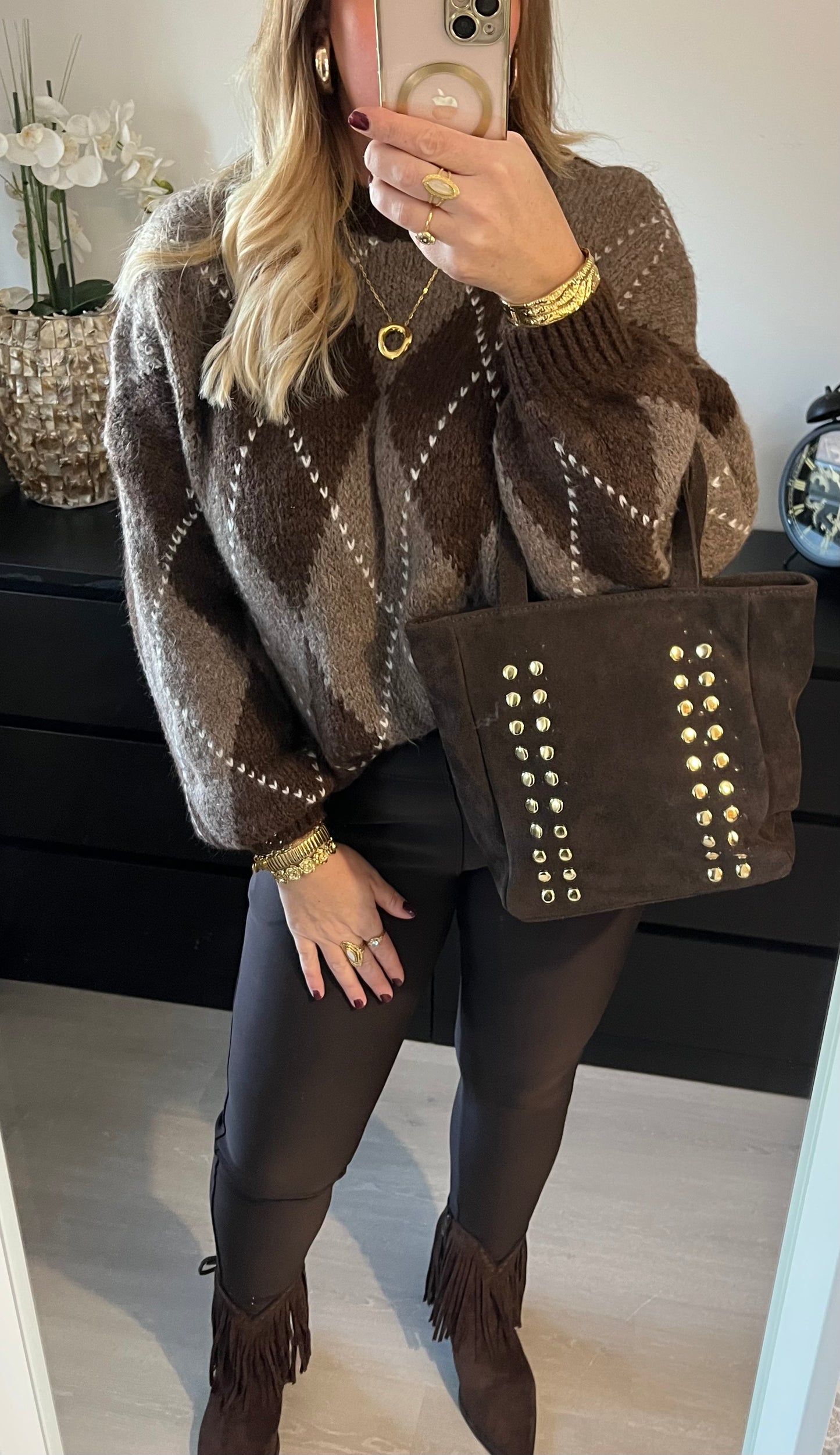 Comfy Broek Isabella | Donkerbruin