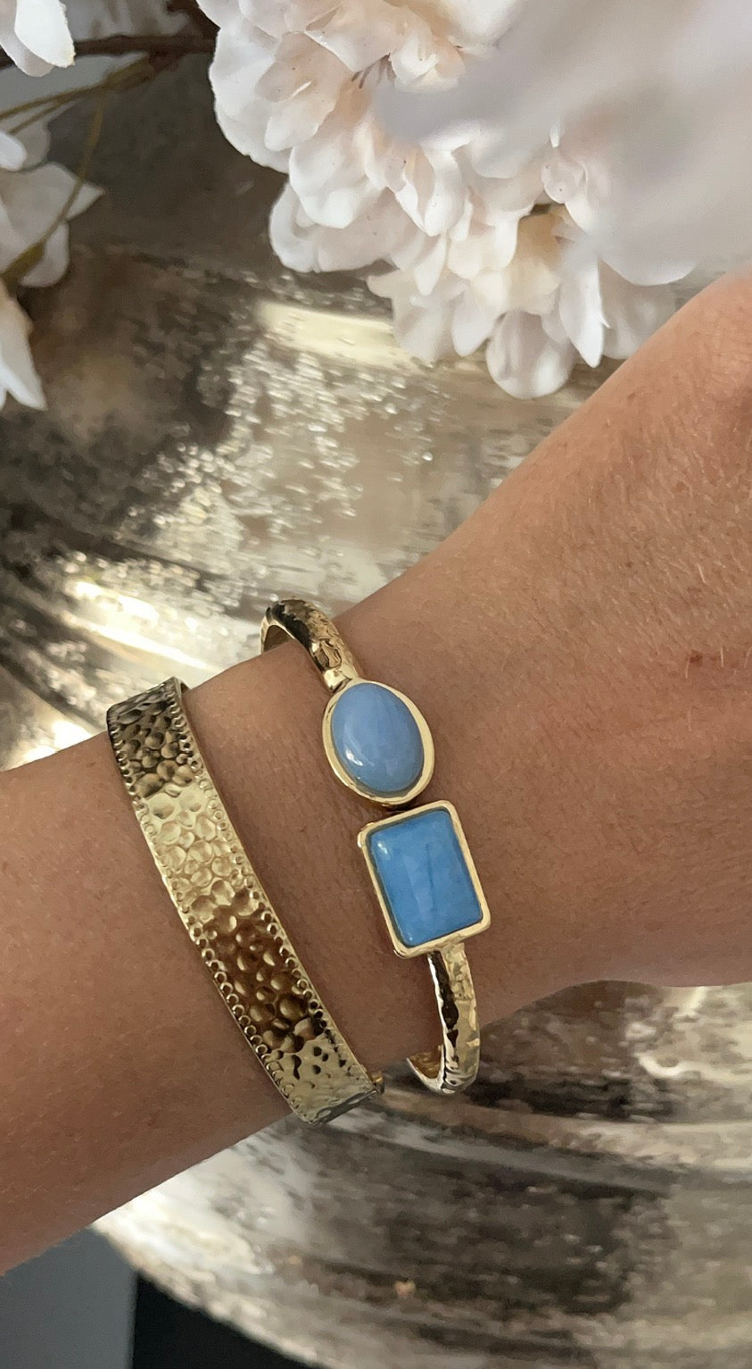 Destiny Stone Bangle | Blue