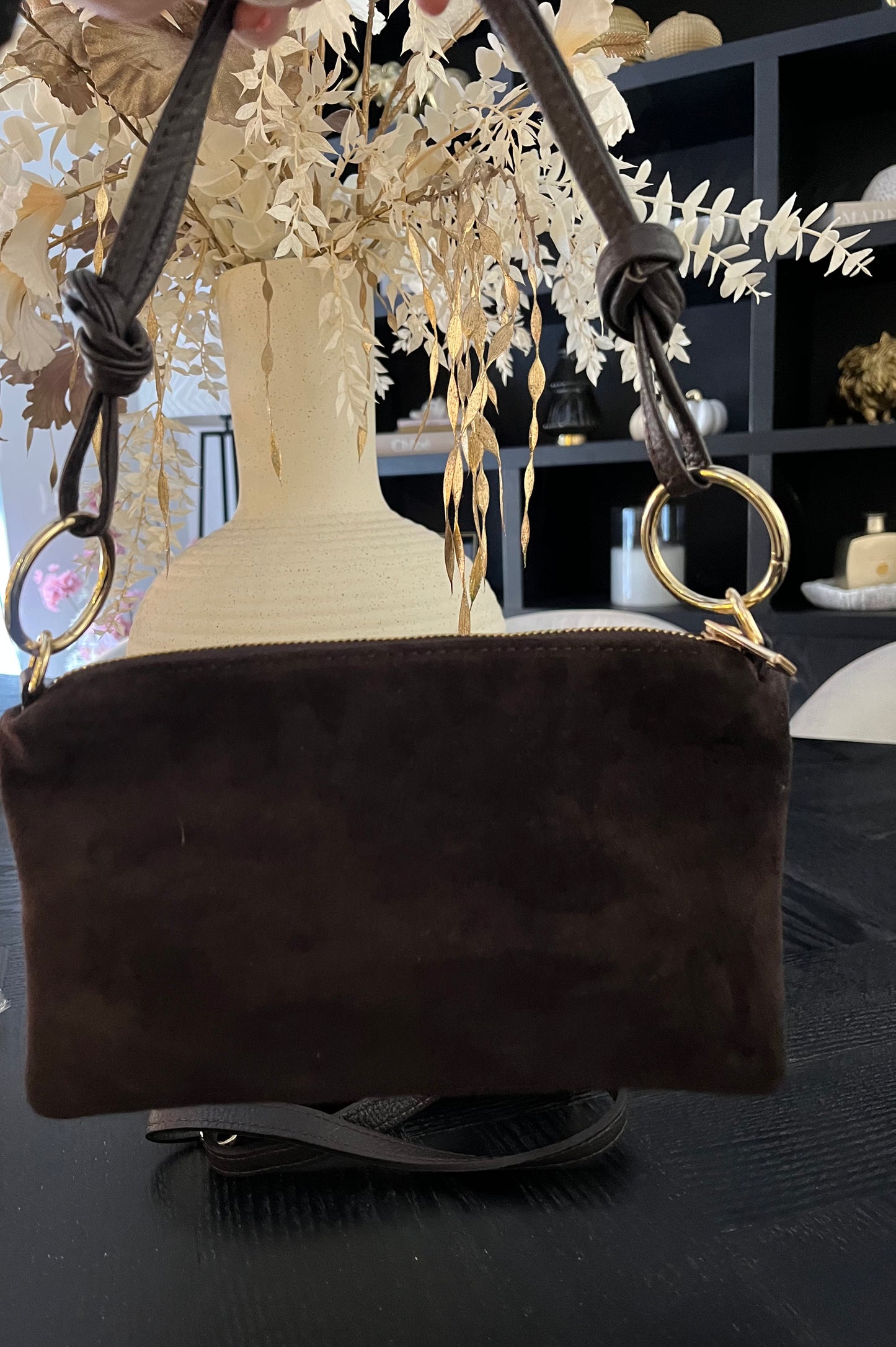 Chiara Studded Bag | Donkerbruin