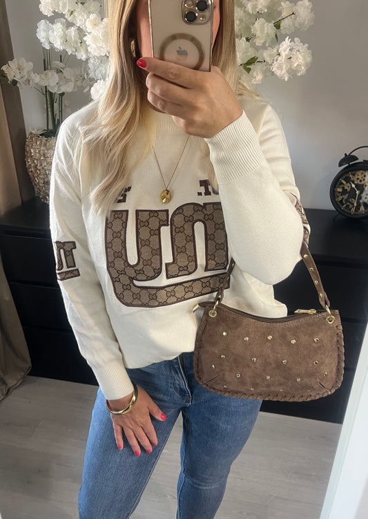 NY Trui Inspired | Beige