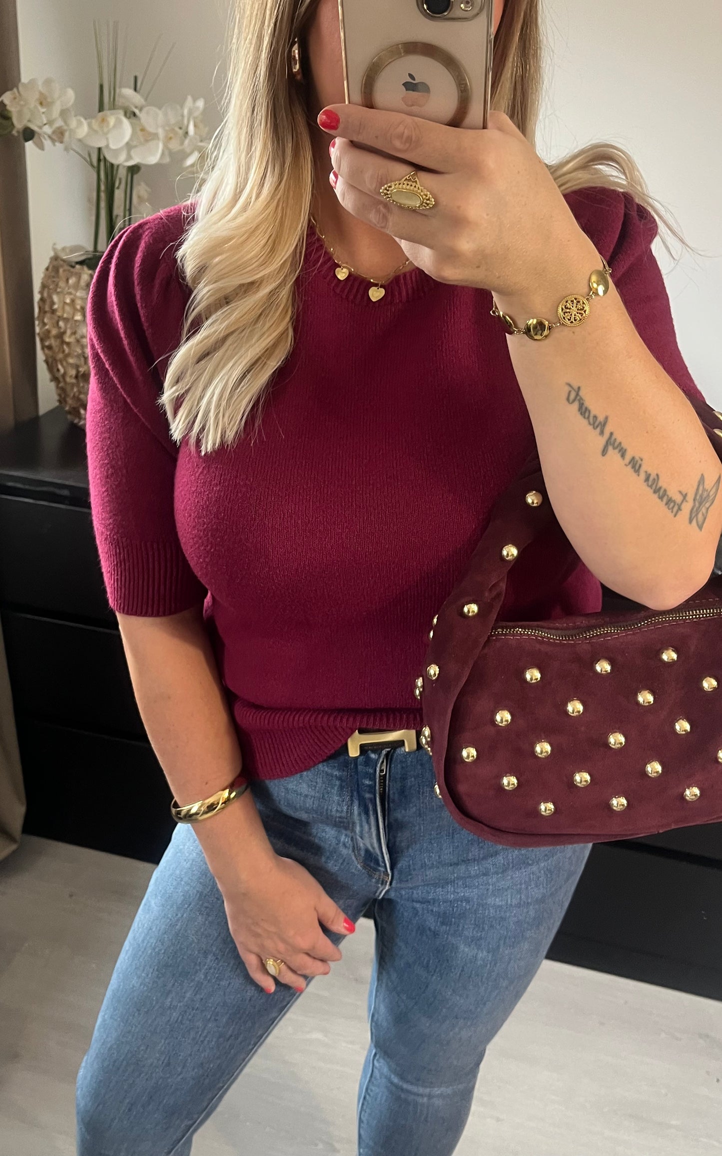 Chelsey Top Ambika | Bordeaux