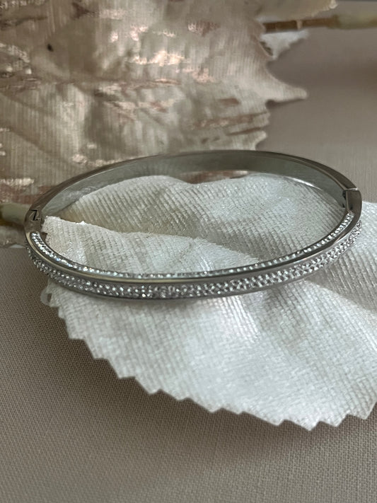 Celia Strass Bangle | Zilver