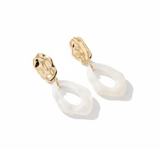 White Elegant Earrings