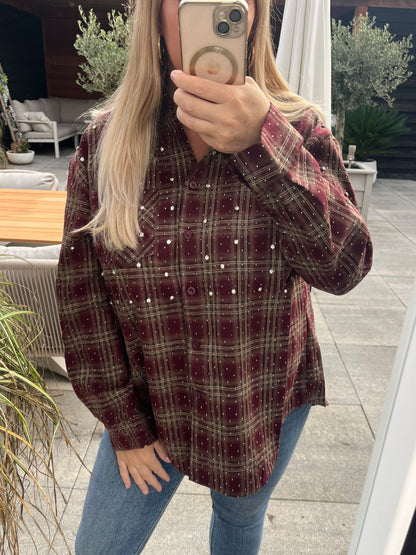 Shine Bright Blouse | Bordeaux
