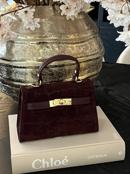 Leya Bag Croco | Burgundy
