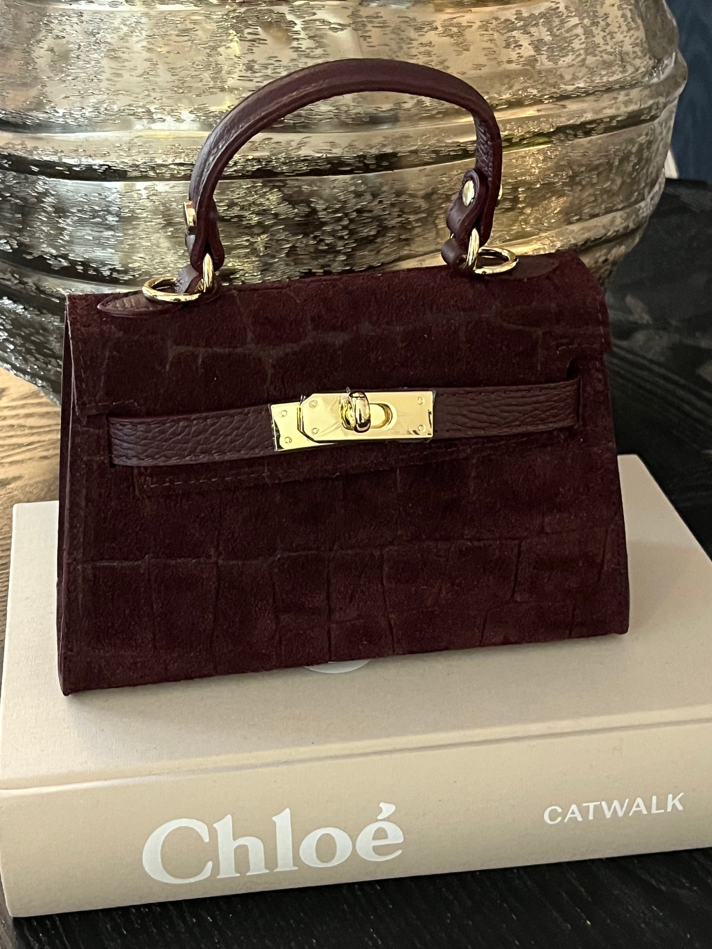 Leya Bag Croco | Burgundy