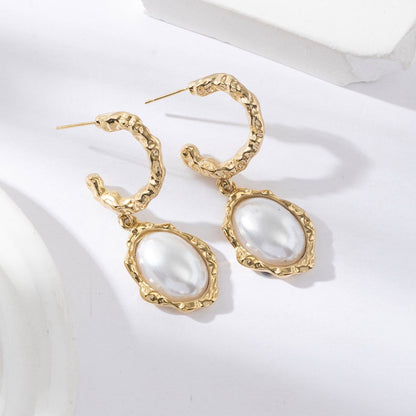 White Pearl Earrings