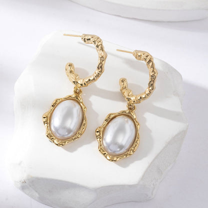 White Pearl Earrings