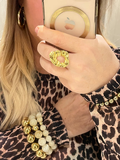 Bracelet Beads Big | Beige/Taupe