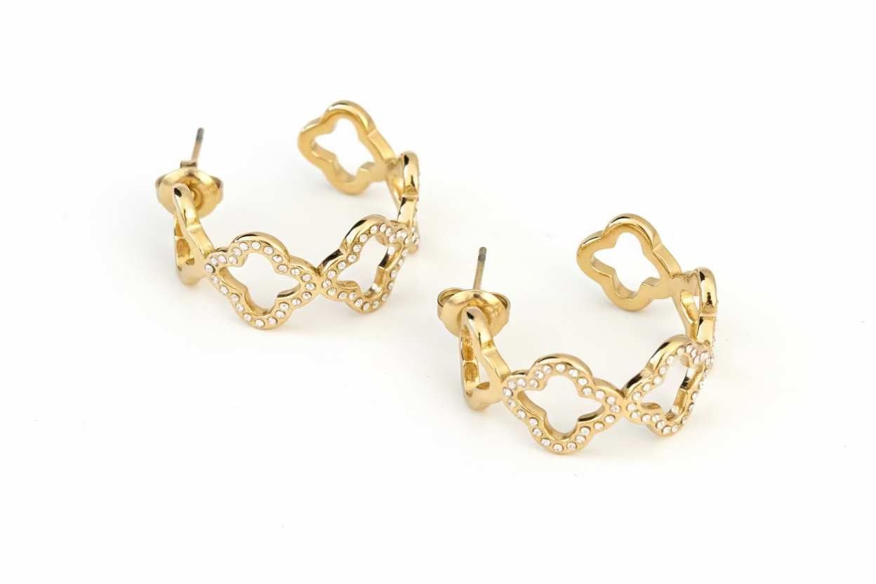Hoops Clover Strass