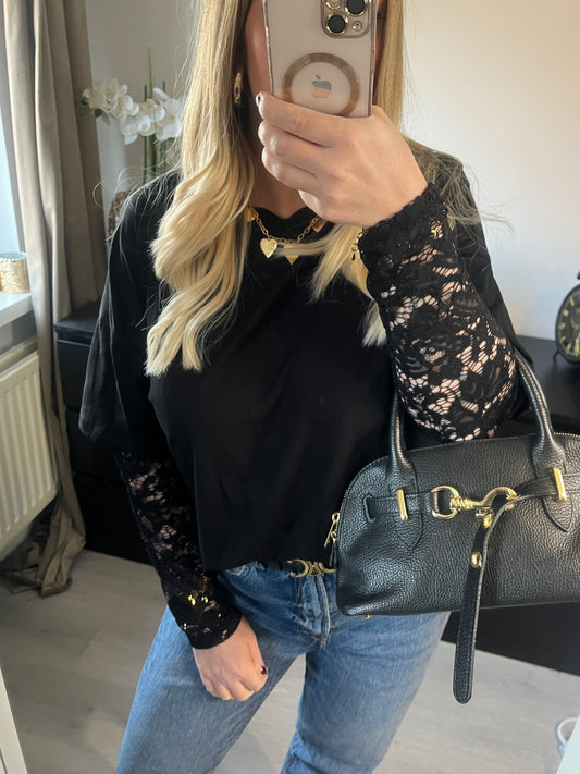Shirt Lace | Zwart