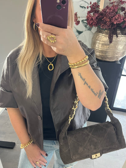 Sky Leatherlook Blazer | Bruin