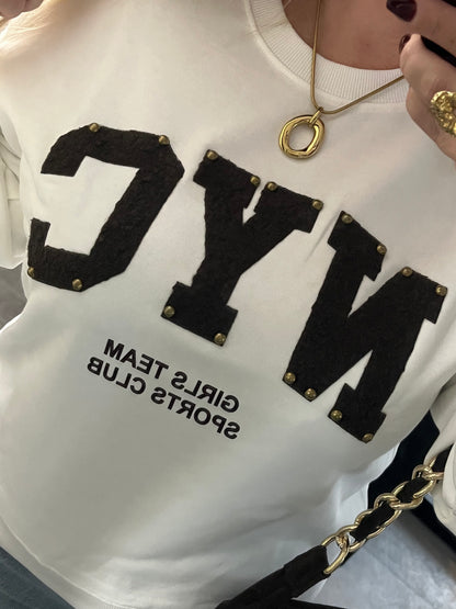 NYC Studs Sweatshirt | Choco
