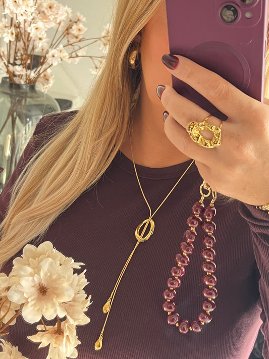 Chloë Oval Y-Necklace