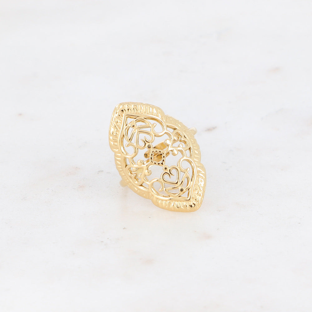 Bague cœur bohème