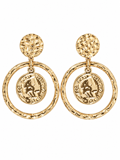 Golden Coin Earrings