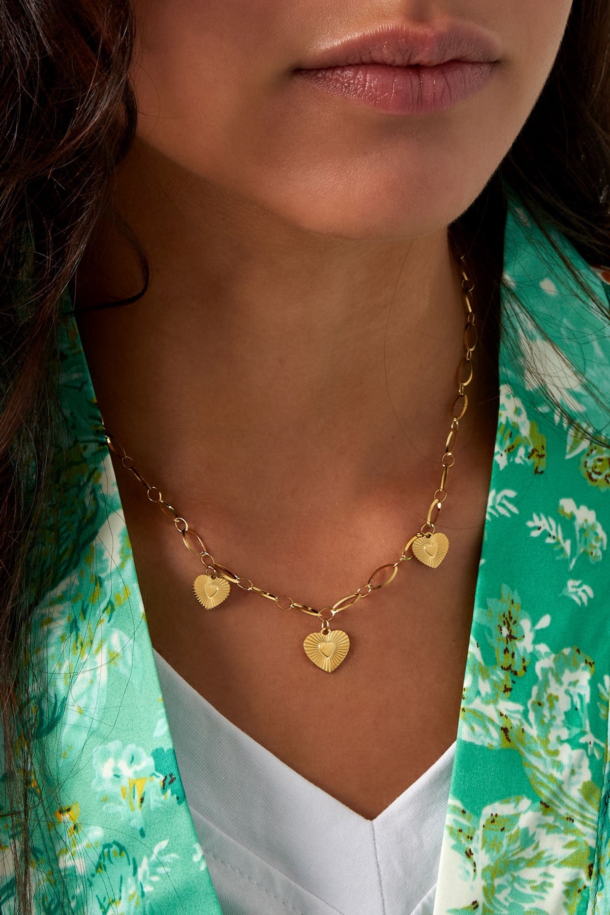 Collier Pièces Coeurs