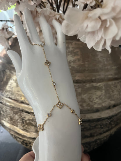 Golden Clover Hand Chain