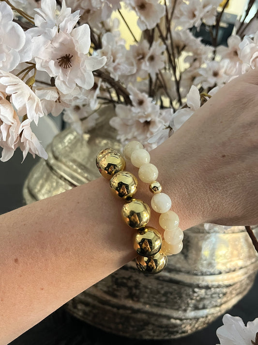 Armband Beads | Beige/Taupe