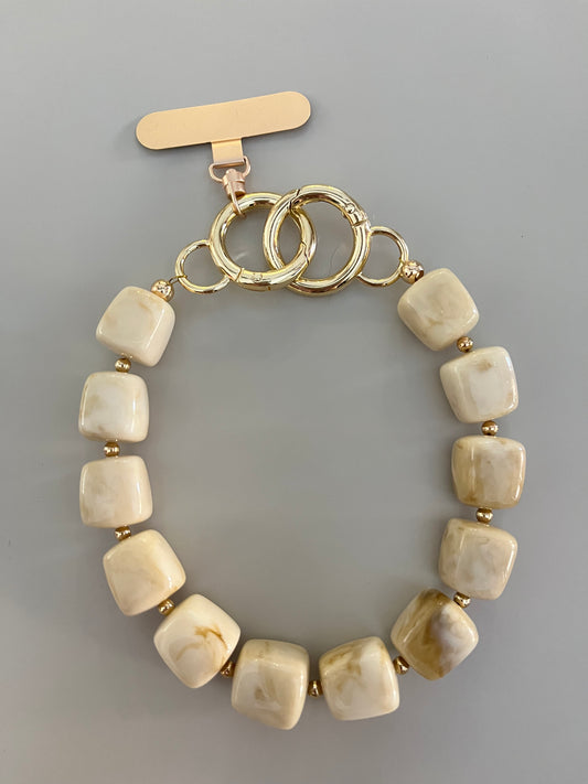 Telefoonkoord Cindy | Beige/Taupe