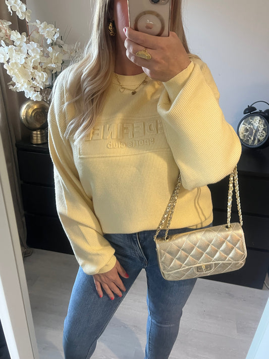 Redefined Ribbed Trui | Butter Yellow