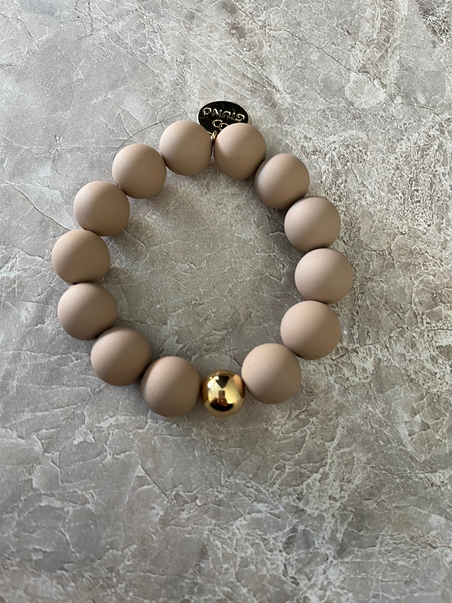 Beads Bracelet Big | Beige