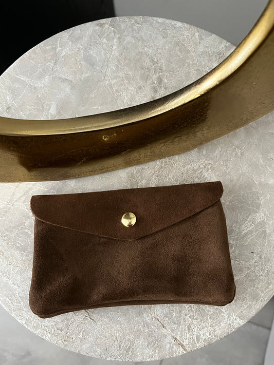 Jess Portemonnee Suede Big | Bruin