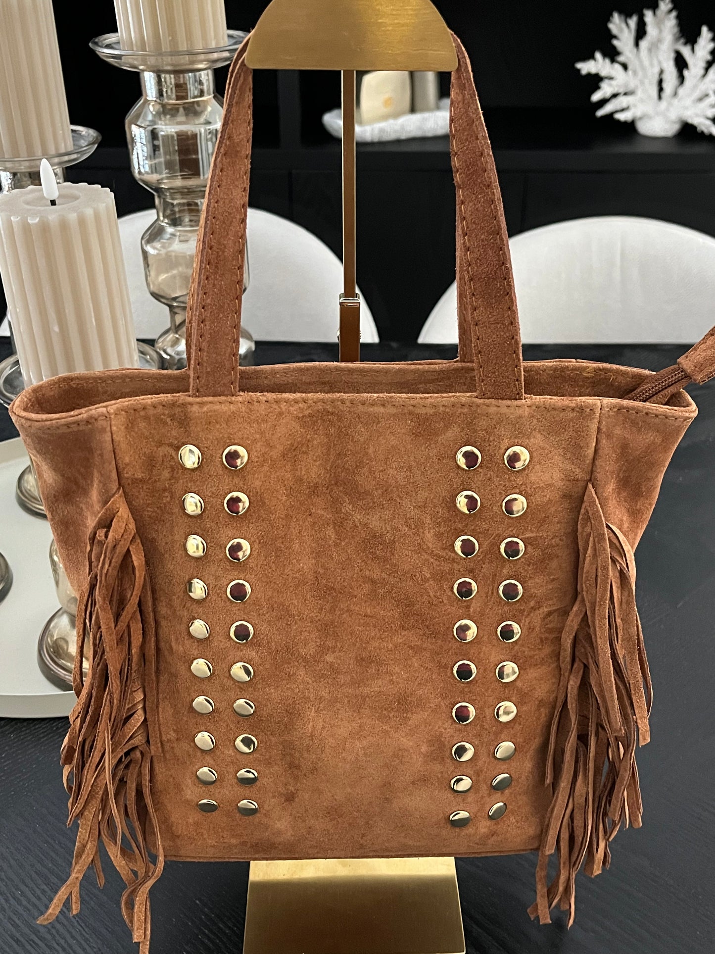 Ivy Bag Studs | Cognac