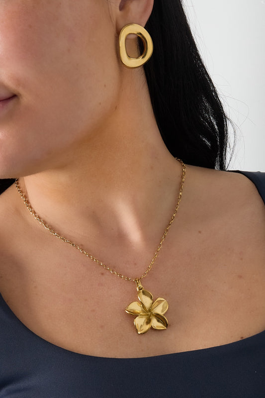 Flower Necklace | Goud