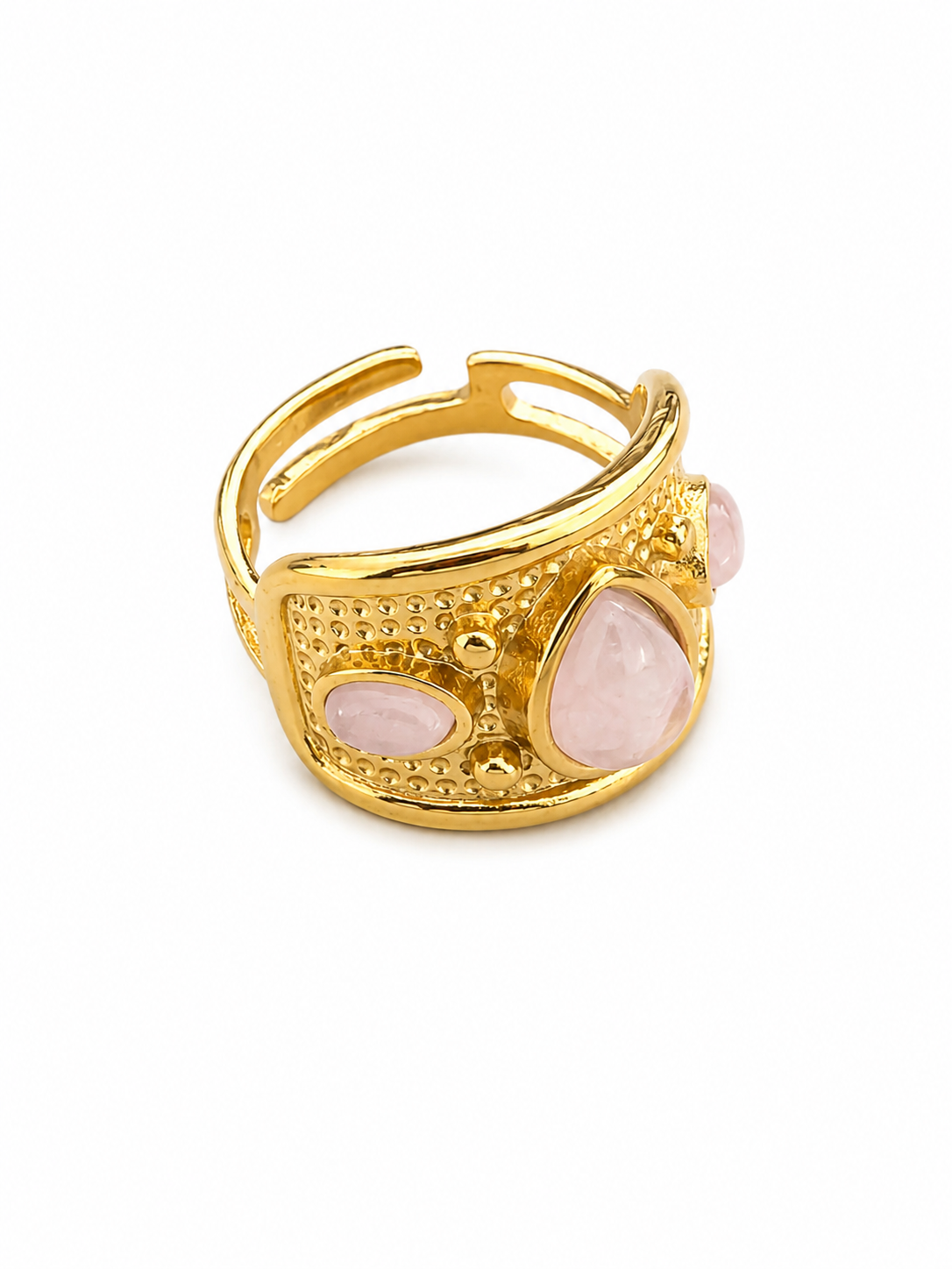 Bohemian Ring Pink Stone