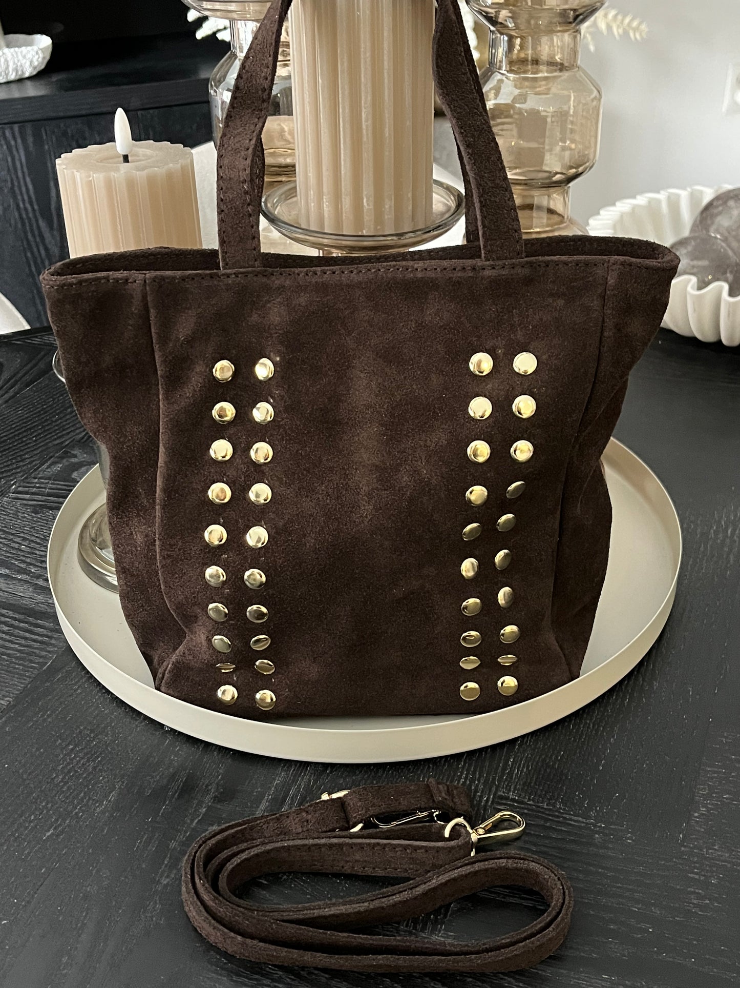 Jessy Bag Suede Big | Coffee Brown
