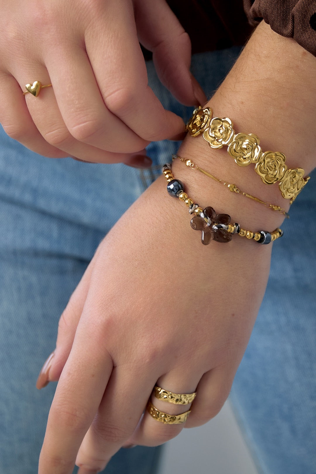 Aurora Flower Bracelet | Goud