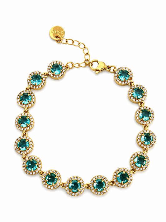 Jenna Strass Bracelet | Blauw